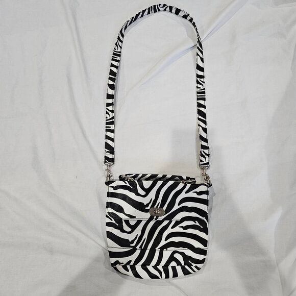 Y2k vintage emo scene zebra print crossbody bag - Picture 2 of 8